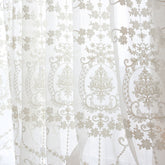 Noelle White Lace Flower Light Filtering Custom Curtain